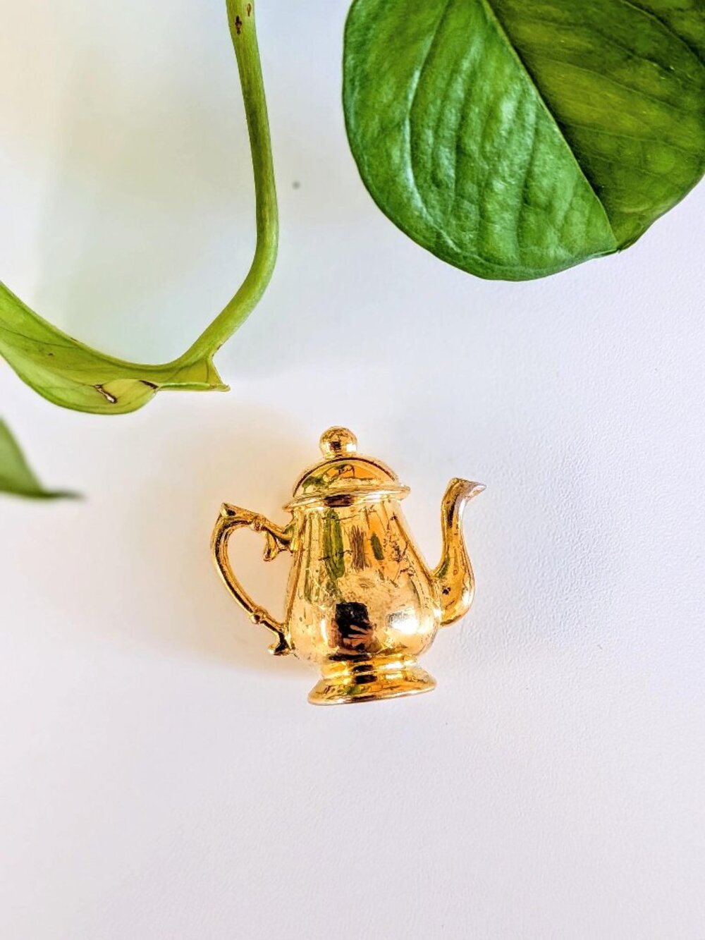 Vintage Miniature Brass Teapot 2.5cm | Tiny Collectible Dollhouse Kettle